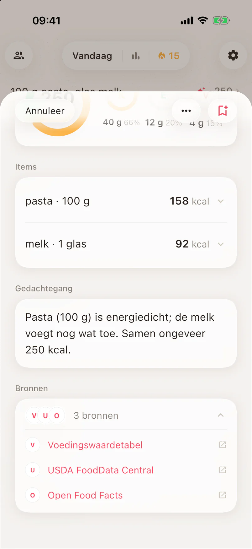 De gedachtegang achter een schatting met de drie gebruikte bronnen